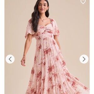 Floral Pink Maxi Dress